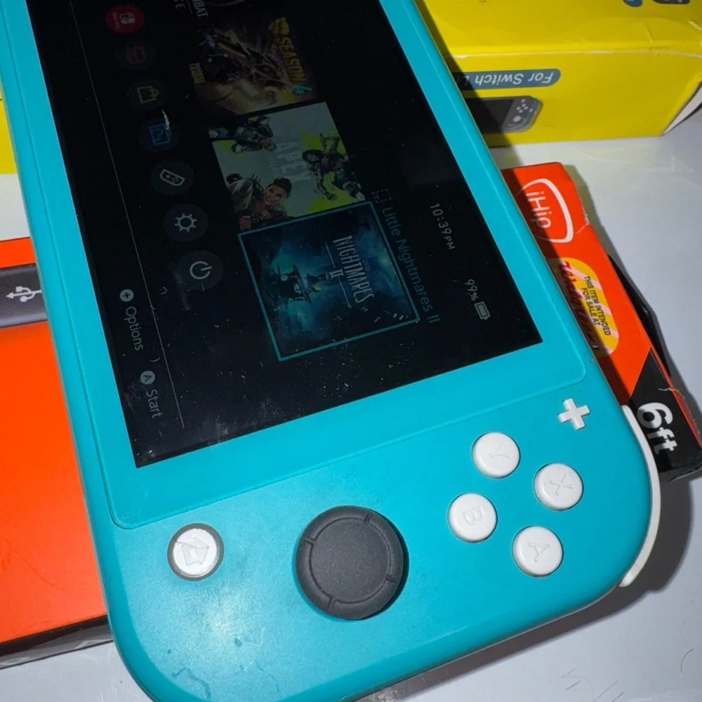 Nintendo switch lite bundle case dock turquoise